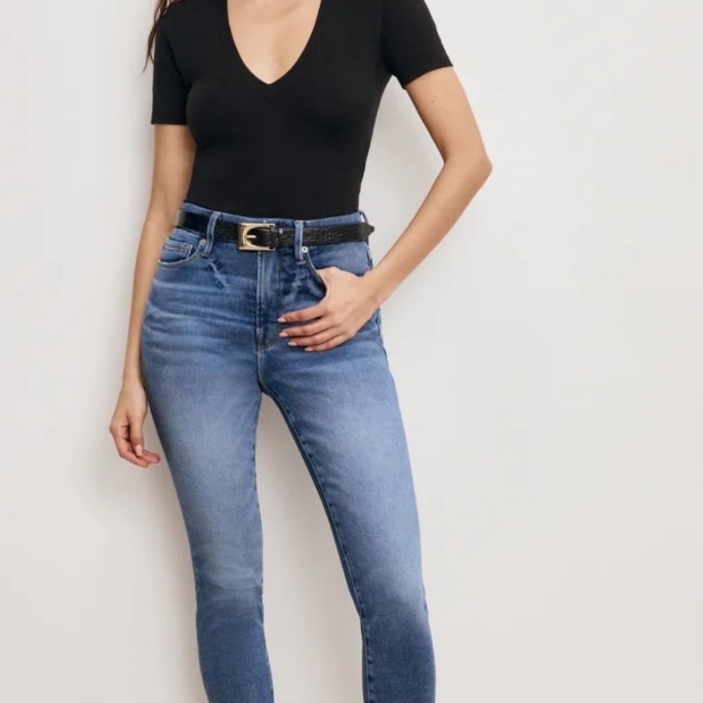 Good American Good Waist Skinny Crop